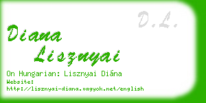 diana lisznyai business card